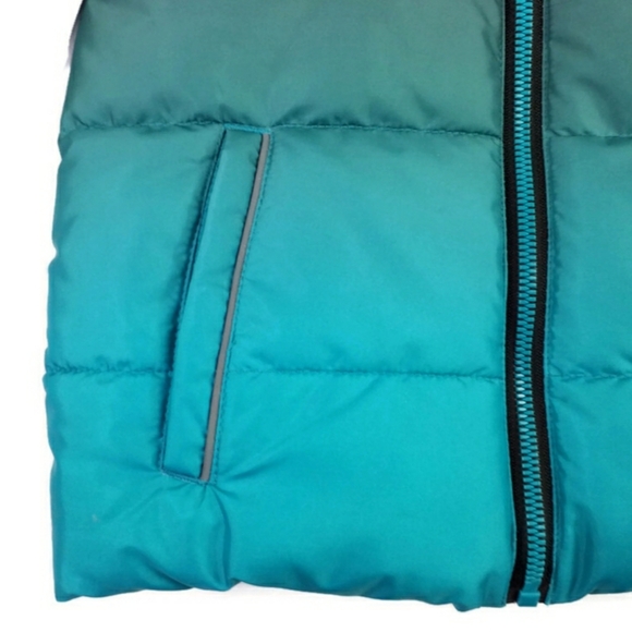 Wonder Nation Clear Ocean Ombre Zip Front Hooded Bubble Coat Toddler Boy 2T EUC - Picture 5 of 14